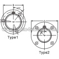 गोल Relubricable बढ़ते Flanges