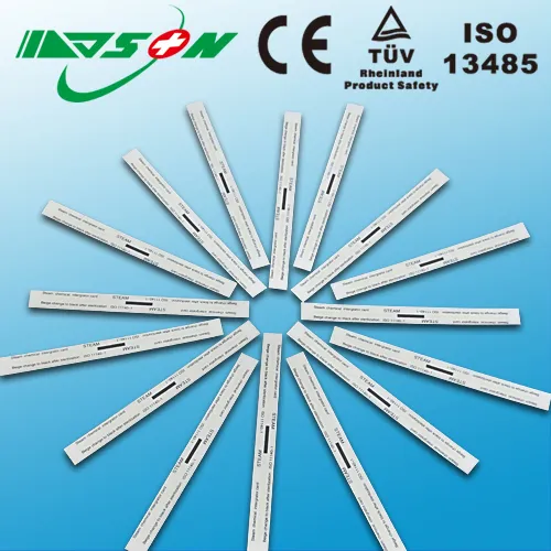 Disposable steam autoclave sterilization indicator strips