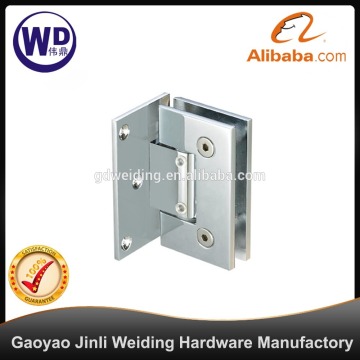Standard duty adjustable wall mount glass shower door hinge