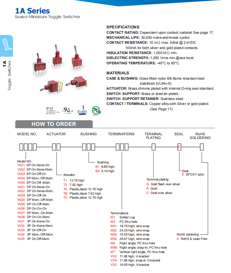 Miniature Toggle Switch