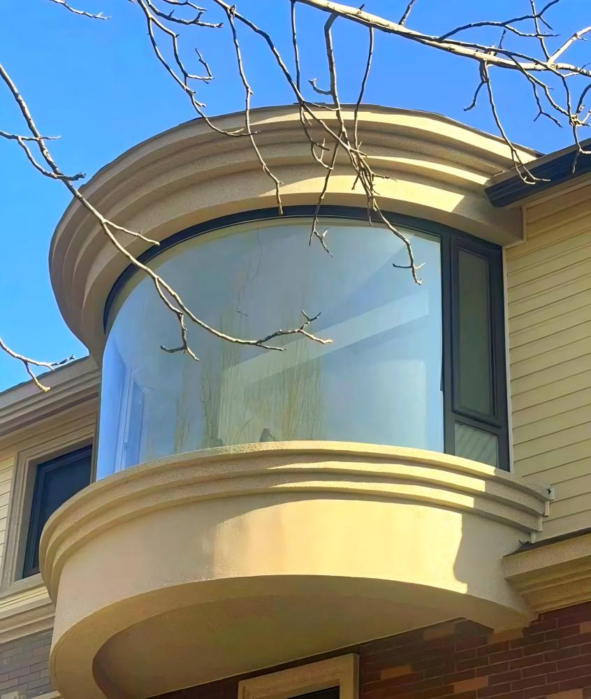 Curved Bent SGP laminated glass