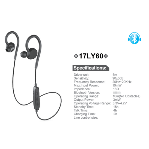 Bluetooth 5.0 Anti-drop Sports Earphone with Double Battery