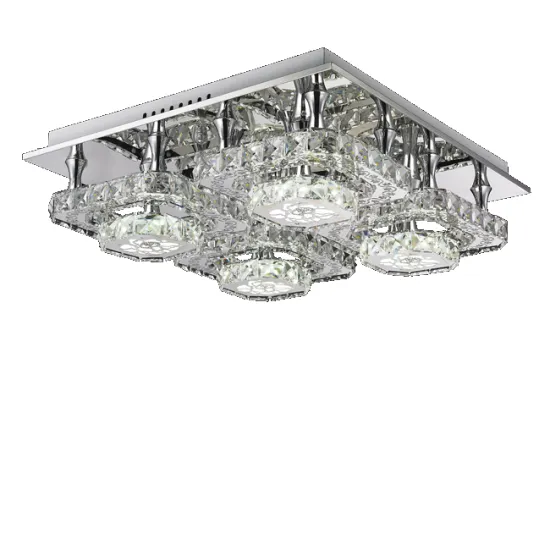 square modern crystal light rectangular ceiling chandelier