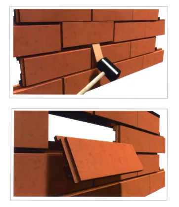 Facade Wall Cladding Slip Clay Bricks