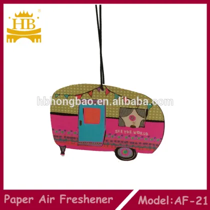 Hanging car paper air freshener, Customized Logo Car Air Freshener
