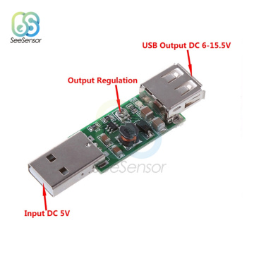 DC-DC USB 5V to 6-15V Step Up Boost Converter Voltage Inverters Module Adjustable Voltage Board Output DC 6V 7V 8V 9V 12V