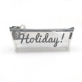 Wholesale stationary custom transparent PVC pencil case