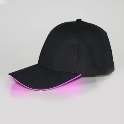 Custom logo baseball cap with built-in led light