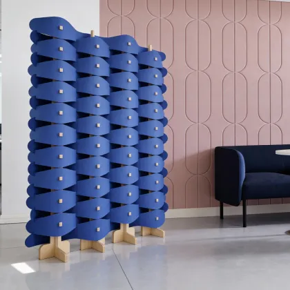 Adjustable Wave Felt Acoustic Soundproof Privacy Room Divider Freestanding Wavy Office Home Partition