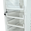 APEX Tiered White Metal Display Cabinet With Led