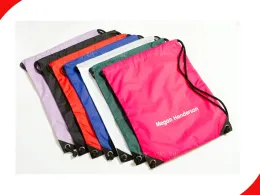 Waterproof Red Music Player Handy Custom Drawstring Bags With Heat Transfer Printing