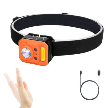 Popular ESEN167 Rechargeable LED Cob Headlamp with Motion Sensor and 850mAh Battery