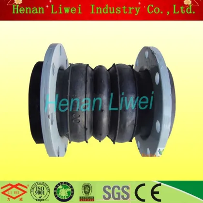 Double ball rubber flexible piping expansion joint