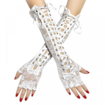 Halloween Spider Web Pattern Gloves For Women