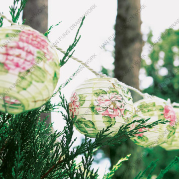 round printed paper lanterns for hanging decoration