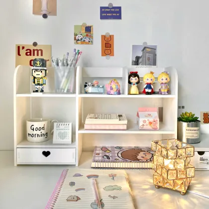 Cute Simple Style Multi-functional Mini Bookshelf for Living Room