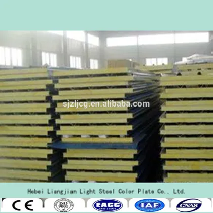 Metal glass wool board rockwool sandwich panels