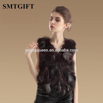 FA10 women's silver fo fur fashion vest short coat wholesale