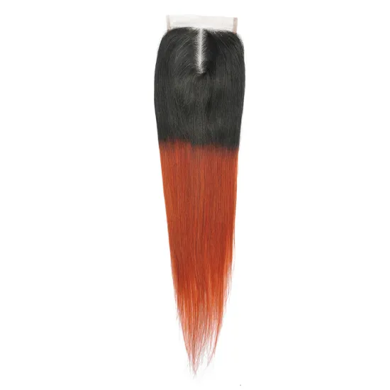Wholesale Ombre Color 1b 350 Virgin Human Straight Hair Lace Closure 13x4 Lace Closure 4x4 All Size Lace Closure with Baby Hair
