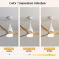 Simple design silent remote control led ceiling fans