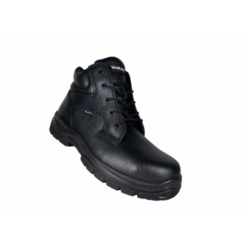 Black Rubber Upper Leather Safety Shoes