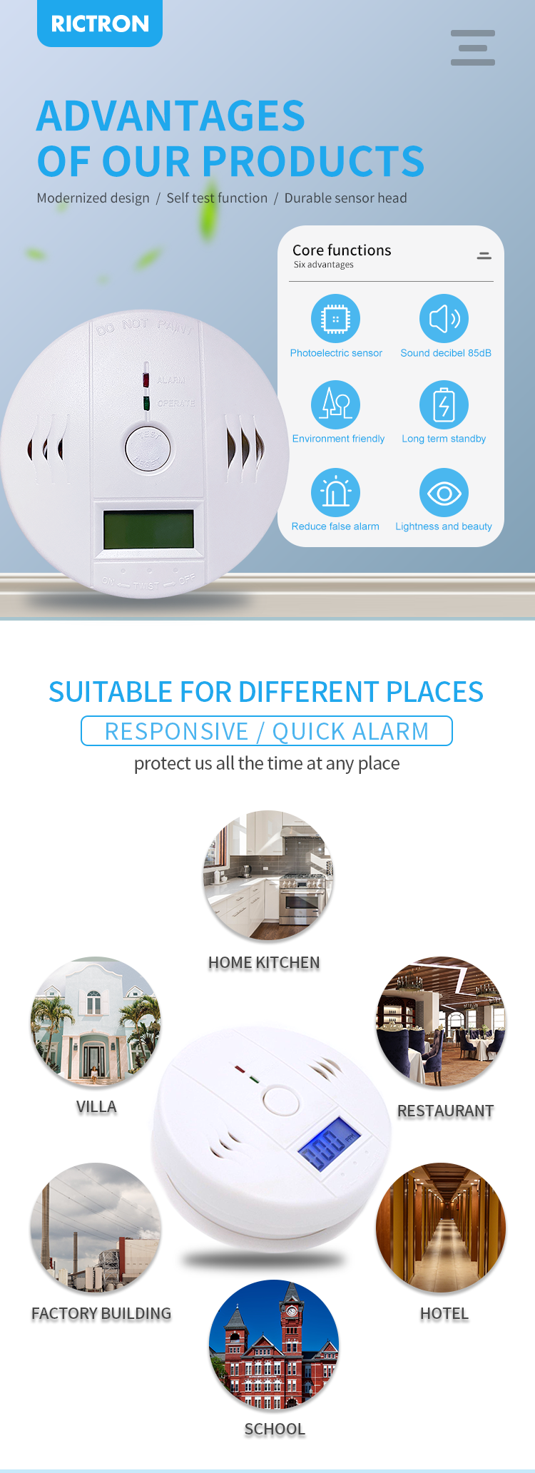 carbon monoxide detector RCC426B