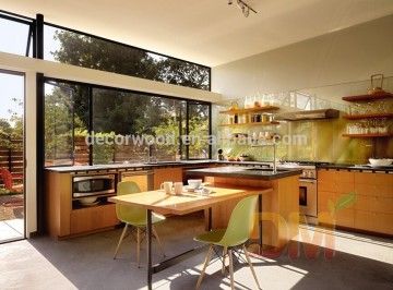 Modern kitchen cabinets design mdf kitchen furniture Spring Sunshine