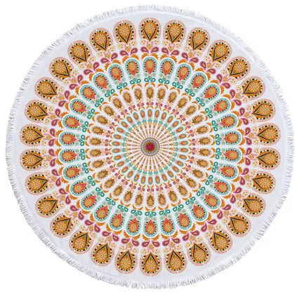 City Style Cotton on round beach towel Company