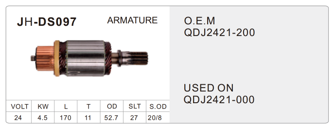 starter parts- JH-DS097-X