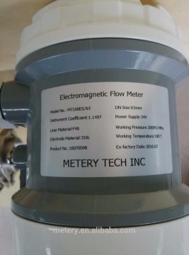 MT100E F46 Liner High Temp Sanitary tri clamp Electro Mag Flow meter