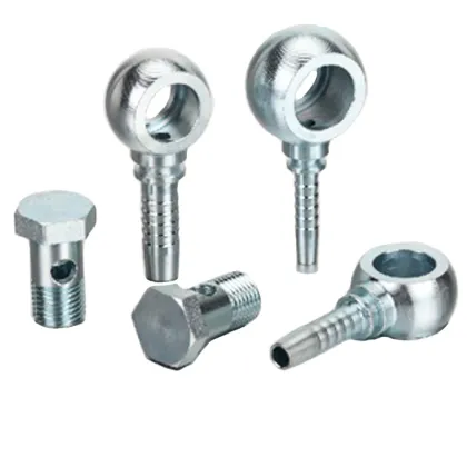 Carbon Steel Hydraulic Pump Parts Mining Pipe Fitting Hose Nipple Banjo Oil Pipe Fitting