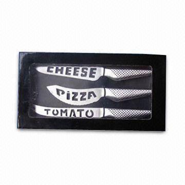 Stainless Steel Cheese Set with Oak Chopping Board