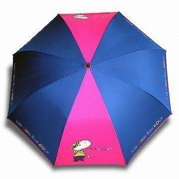 Umbrella with 190T Pongee Fabric, Sized 27-inch x 8K and Plastic Handle