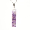 Augen pendant Amethyst Pendants Crystal gravel hexagon women's Fashion necklace