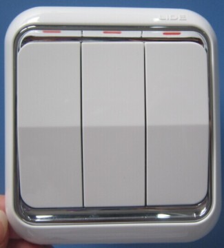 C-L3K1 3gang 1way big button switch