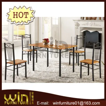 4 seaters dining room furniture dining table with metal leg