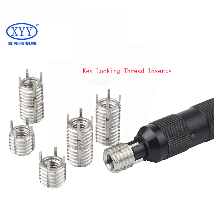 Stainless Steel Key Locking Threaded Insert Fasteners for Wire