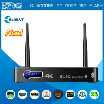 Eweat new Amlogic S802 full hd 1080p xbmc preloaded 4k android media player