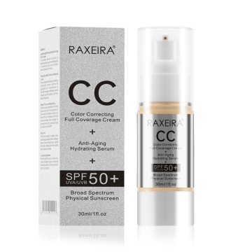 Private Label Natural Finish CC Color Control Cream SPF 25+ Enriched Formula with Multiminerals
