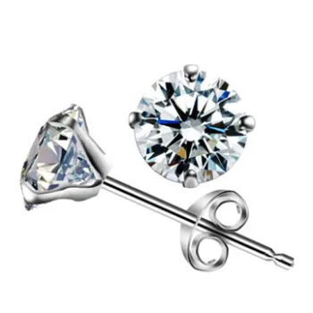 Sterling Silver Stud Earrings, Various Design/Colors are Available