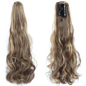 Wholesale Grey Curl Natural Wave Claw-Clip Drawstring Ponytail Extension Hairpiece Synthetic Hair Ponytails For Women Girl