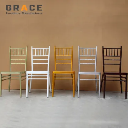 Tiffany Chiavari Chairs for Luxury White Wedding