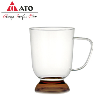 Nordic Goblet Cup With Handle Glass Tea Cup