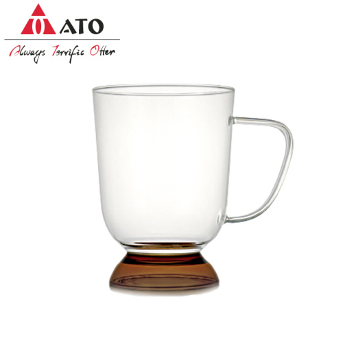 Taza de copa nórdica con mango de té de vidrio