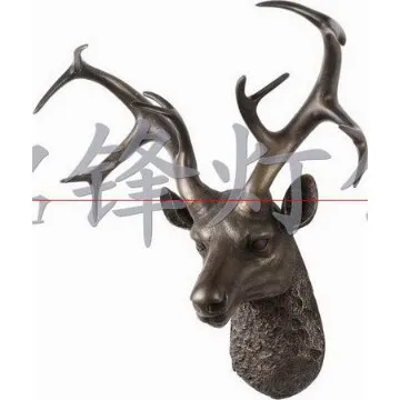 antique brass wall hanging deer head