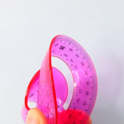Customized 180 Degree PVC Flexible Protractor Measuring Tool