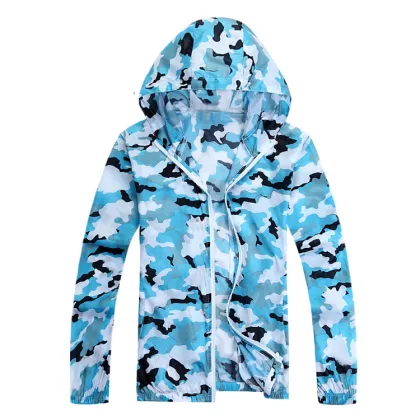 outdoor casual wear cheap camo windbreaker jacket