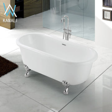 Kamali SP1716 Klassischer Designer Gold/Chrombeine tragbarer Walk Spa Acryl Deep Badewanne