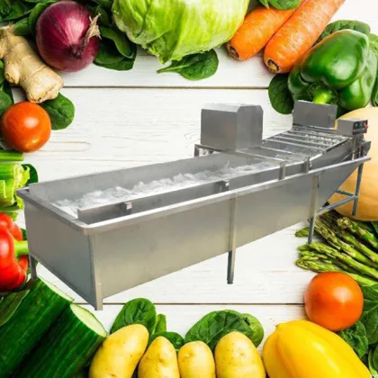 Fresh Vegetable and Fruit Washing, Cleaning, and Drying Machine