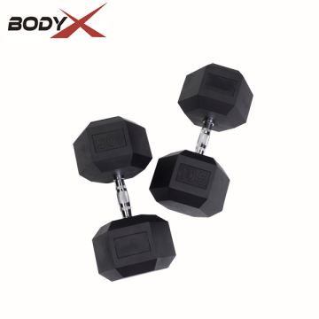 Gummi -Hex -Hantel -Fitnessausrüstung